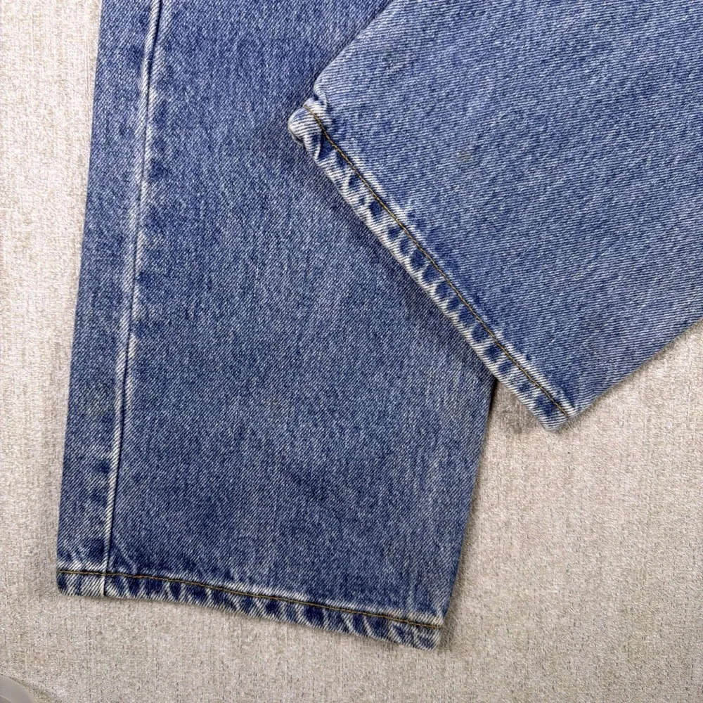 VTG‎ Levis Jeans Men 34 x 30 Straight Leg Medium Wash Red bat wing Made in USA